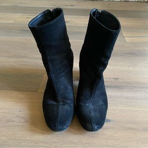 Black suede ankle boot